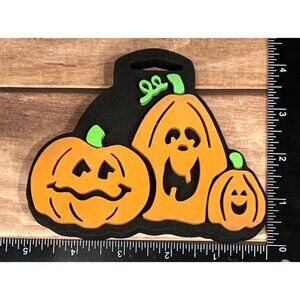 SMILING PUMPKINS FOAM MOUNTED RUBBER STAMP FOR CRAFTS HALLOWEEN FALL